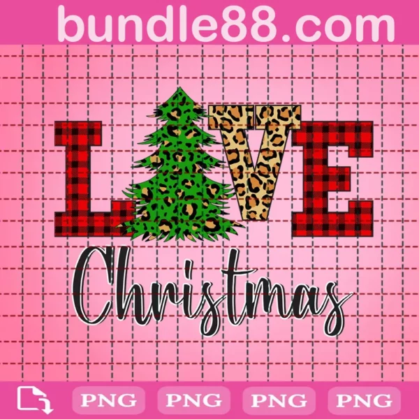 Buffalo Plaid Cheetah Christmas Tree Png