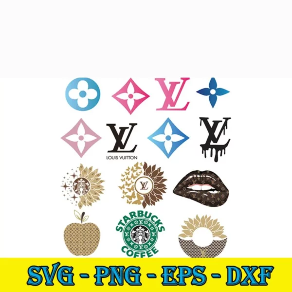 Bundle LV Logo Svg SVG PNG DXF EPS Digital Download April 2024