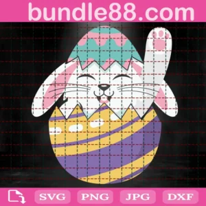 Bunny Face Easter Svg