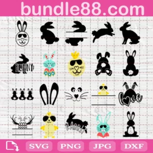 Bunny Face Svg Bundle Free