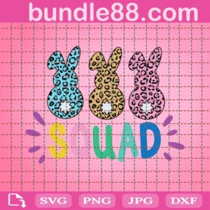 Bunny Squad Svg, Easter Squad Svg