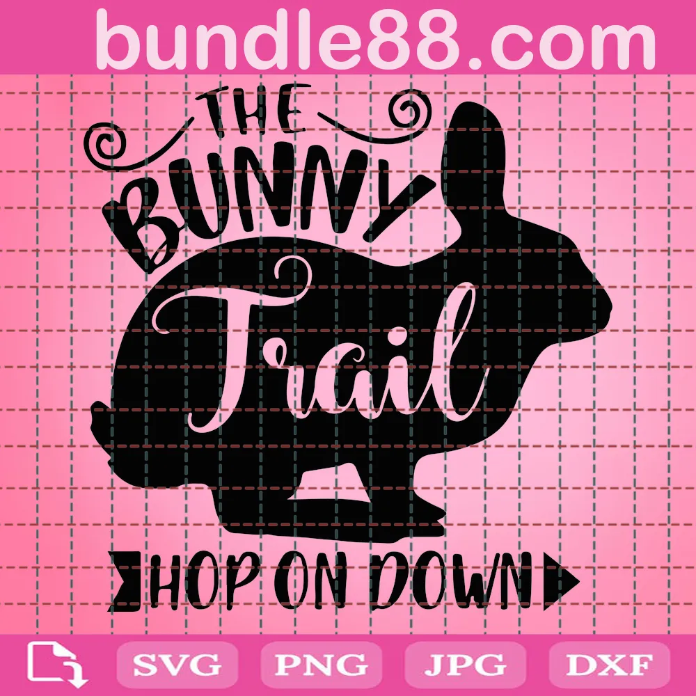 Bunny Trail Svg, Easter Svg SVG PNG DXF EPS April 2024