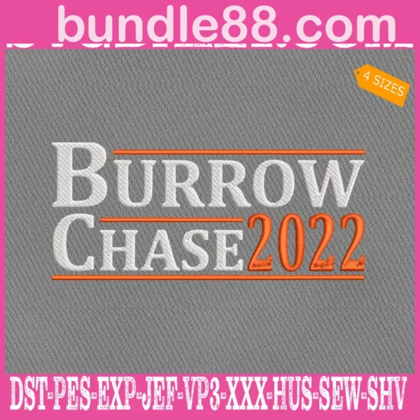 Burrow Chase 2022 Embroidery Files