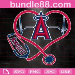 Los Angeles Angels Nurse Stethoscope Svg