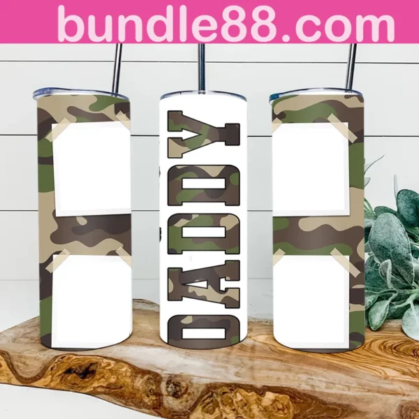 Camouflage Flag 20oz Tumbler Skinny