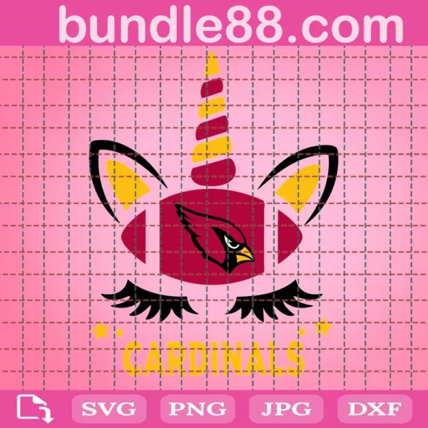 Cardinals Unicorn Football Svg Files