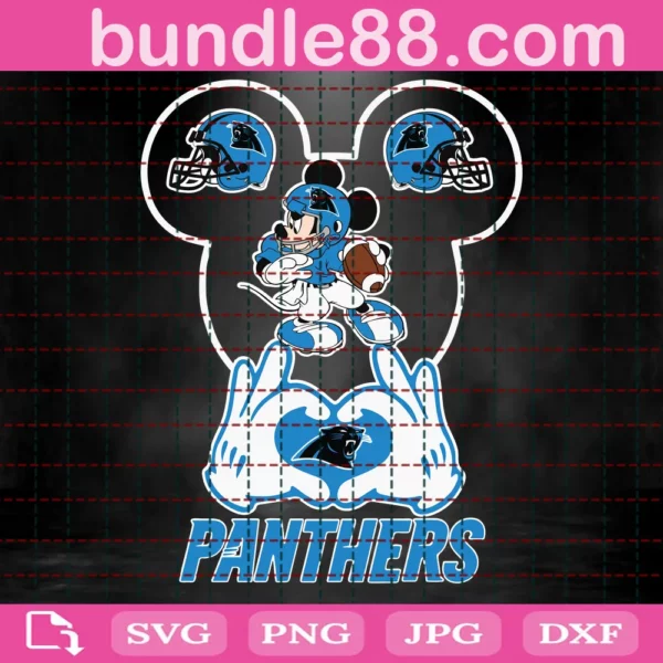 Carolina Panthers Football Mouse Clipart