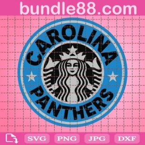 Carolina Panthers Starbucks Logo Cup Wrap Svg