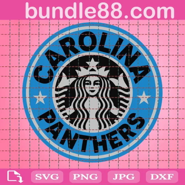 Carolina Panthers Starbucks Logo Cup Wrap Svg