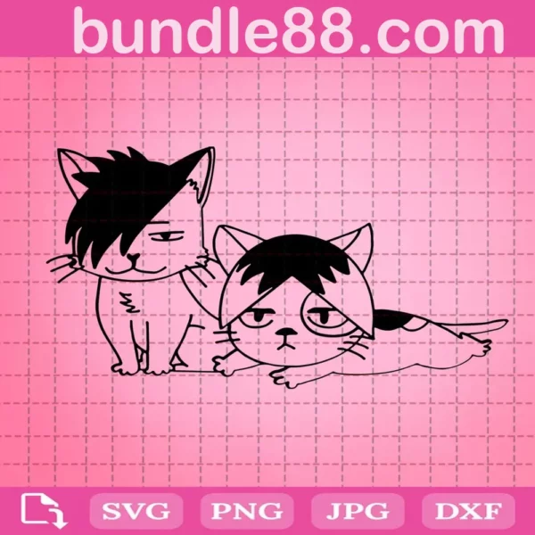 Cat Anime Svg, Anime Manga Svg