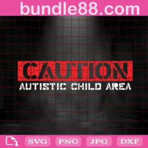 Caution Autistic Child Area Svg