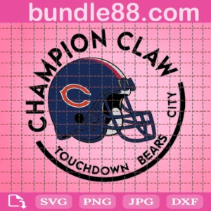 Champion Claw Touchdowns Bears City Football Digital File Svg