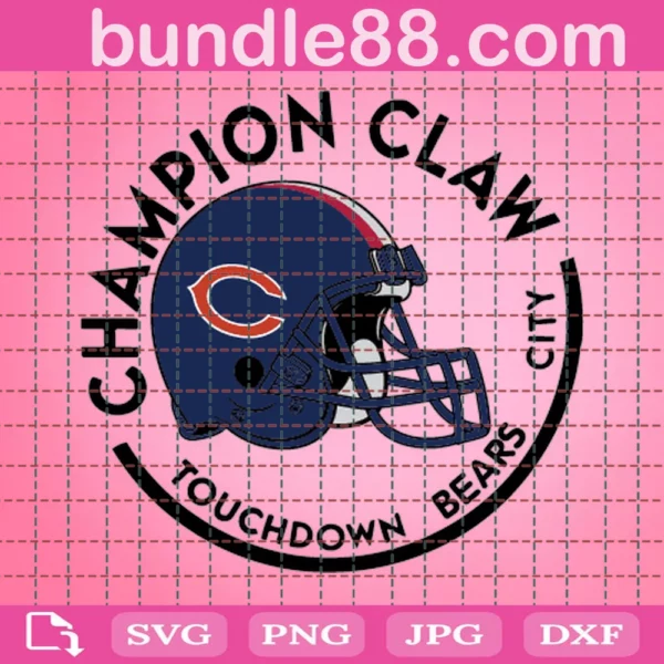 Champion Claw Touchdowns Bears City Football Digital File Svg