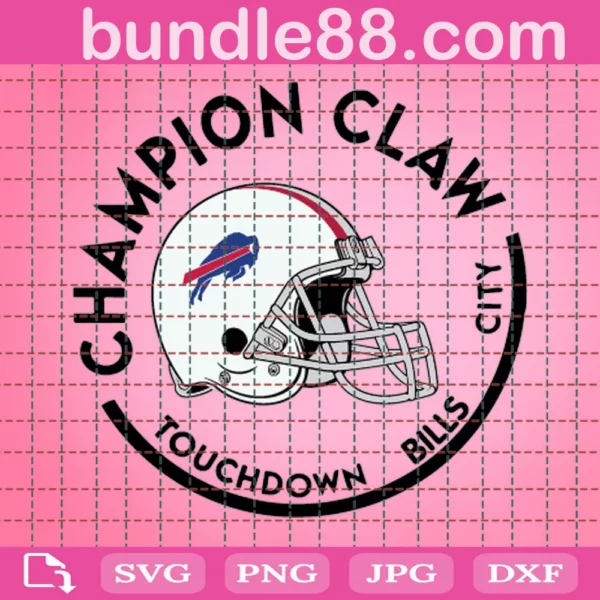 Champion Claw Touchdowns Bills City Football Digital File Svg