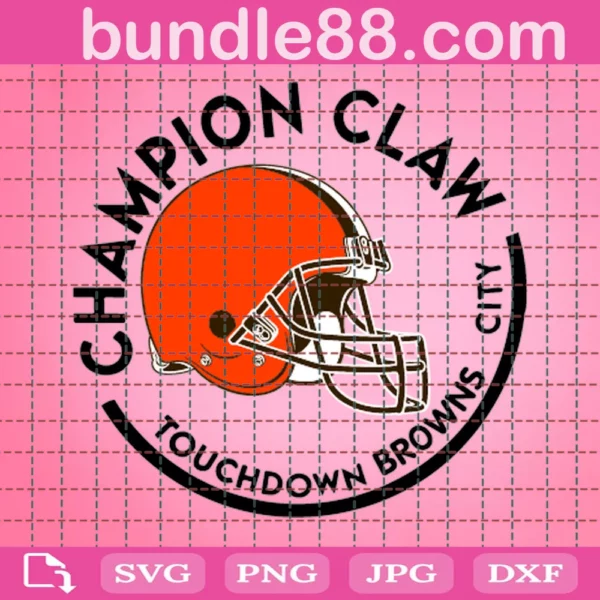 Champion Claw Touchdowns Browns City Football Digital File Svg