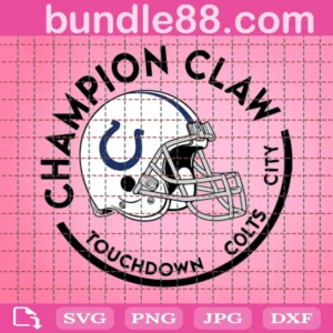 Champion Claw Touchdowns Colts City Football Digital File Svg