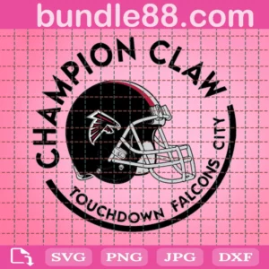 Champion Claw Touchdowns Falcons City Football Digital File Svg