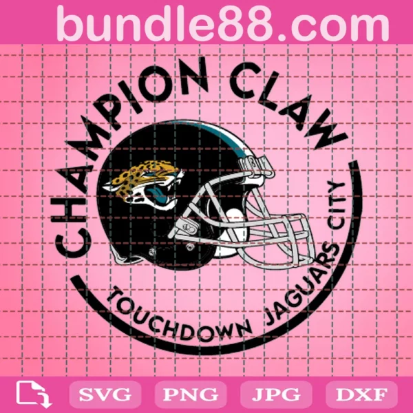 Champion Claw Touchdowns Jaguars City Football Digital File Svg