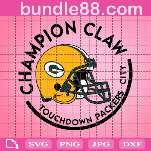 Champion Claw Touchdowns Packers City Football Digital File Svg