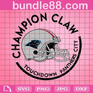 Champion Claw Touchdowns Panthers City Football Digital File Svg