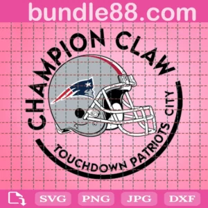 Champion Claw Touchdowns Patriots City Football Digital File Svg