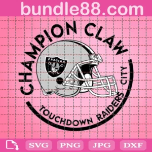 Champion Claw Touchdowns Raiders City Football Digital File Svg