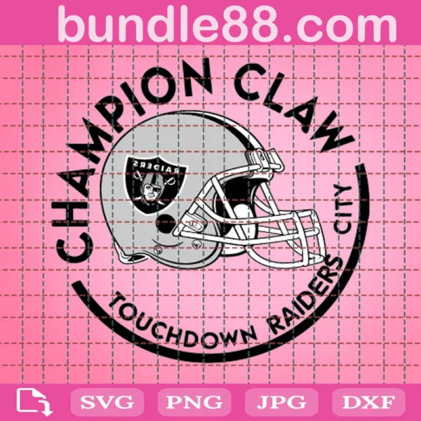 Champion Claw Touchdowns Raiders City Football Digital File Svg