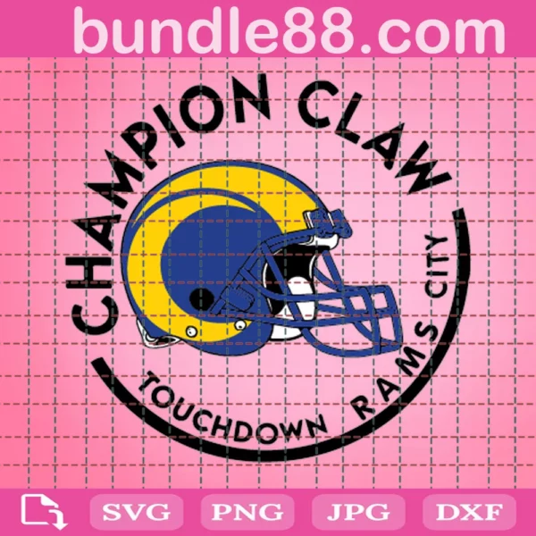 Champion Claw Touchdowns Rams City Football Digital File Svg