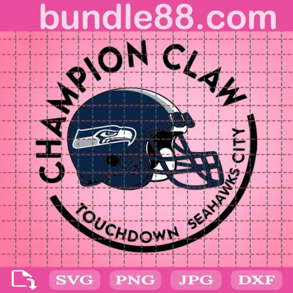 Champion Claw Touchdowns Seahawks City Football Digital File Svg