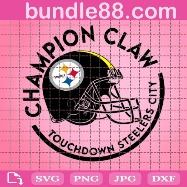 Champion Claw Touchdowns Steelers City Football Digital File Svg