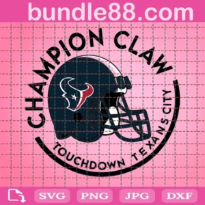 Champion Claw Touchdowns Texans City Football Digital File Svg