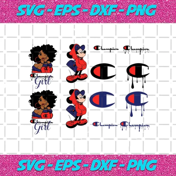 Champion Dripping Logo Svg Bundle