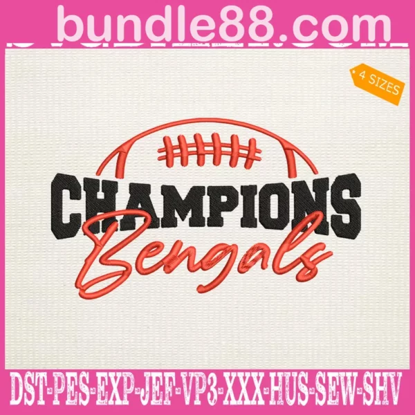 Champions Bengals Embroidery Files