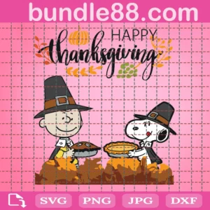 Charlie Brown And Snoopy Happy Thanksgiving Svg