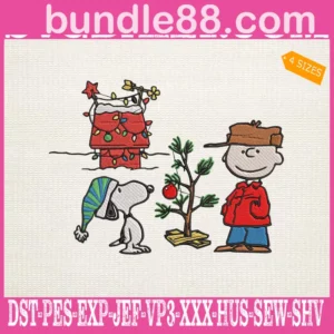 Charlie Brown Christmas Snoopy Embroidery Files
