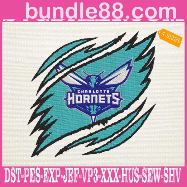 Charlotte Hornets Embroidery Design