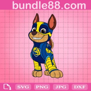 Chase Paw Patrol Mighty Pups Svg