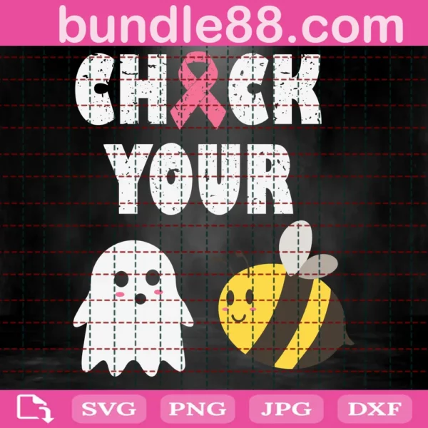 Check Your Boo Bees Breast Cancer Svg