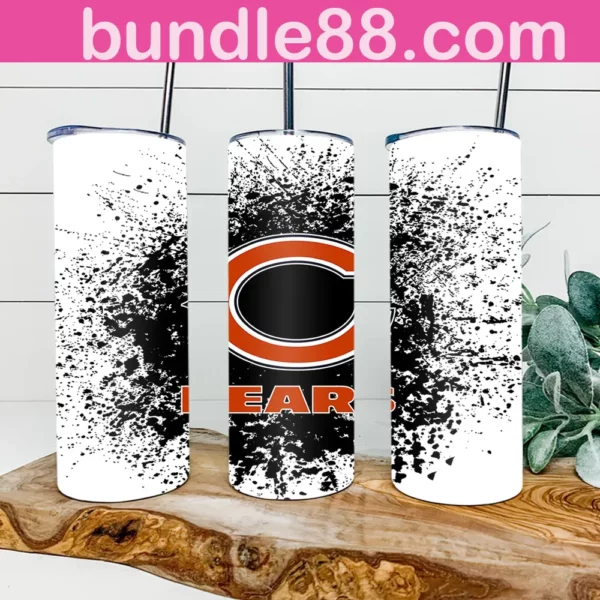 Chicago Bears Football 20oz Skinny Tumbler