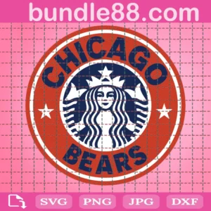 Chicago Bears Starbucks Logo Cup Wrap Svg