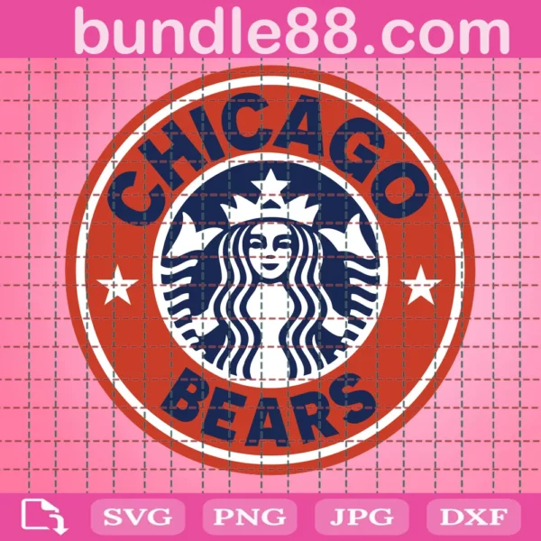 Chicago Bears Starbucks Logo Cup Wrap Svg