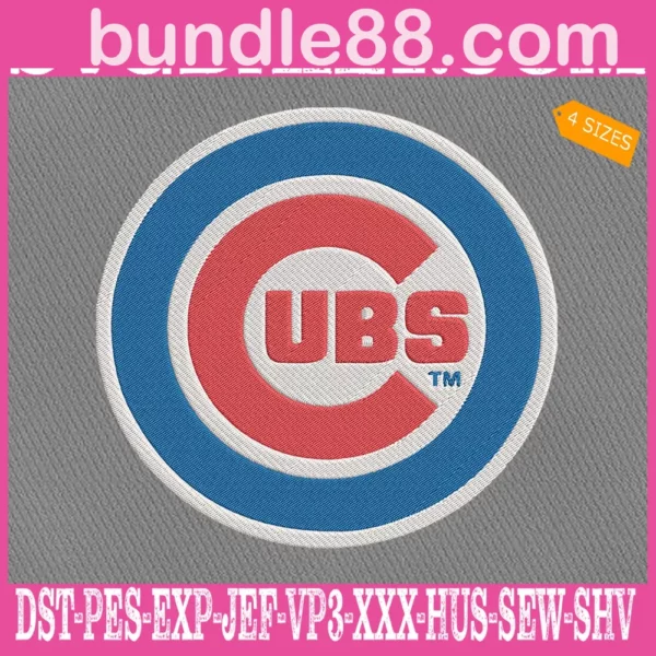 Chicago Cubs Logo Embroidery Machine