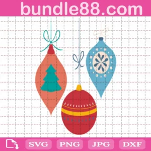 Christmas Ball Ornament Bundle Svg Free