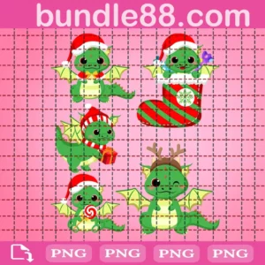 Christmas Dragons Bundle Png