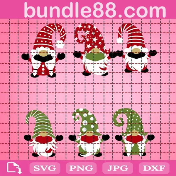 Christmas Gnomes Bundle Svg