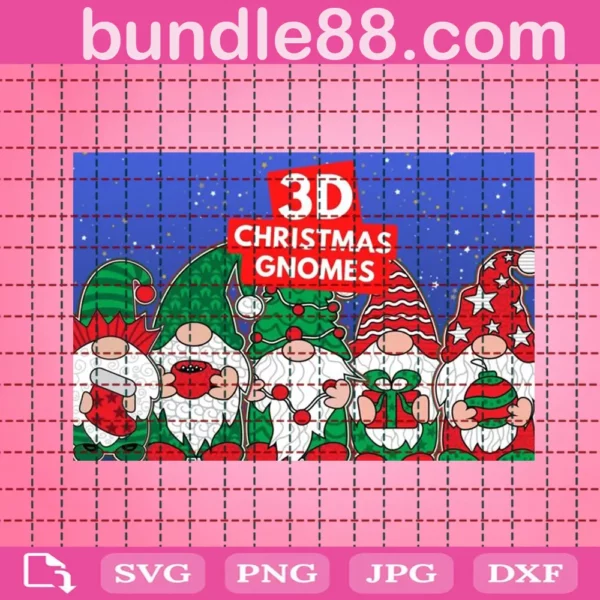 Christmas Gnomes Svg