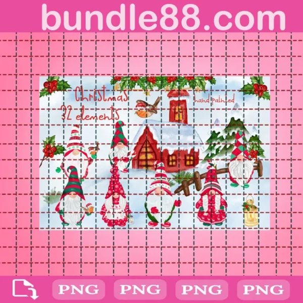 Christmas Gnomies Clipart