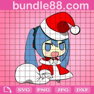 Christmas Hatsune Miku Svg