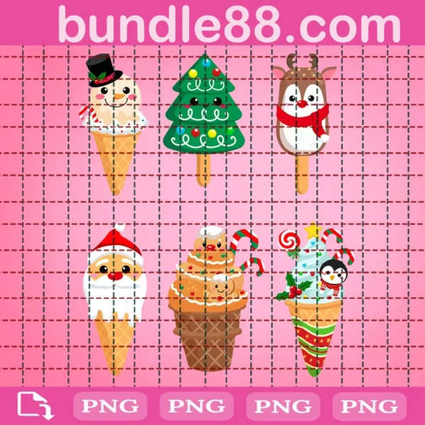 Christmas Ice Cream Bundle Png