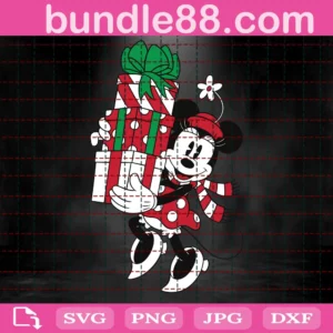 Christmas Minnie Mouse Svg